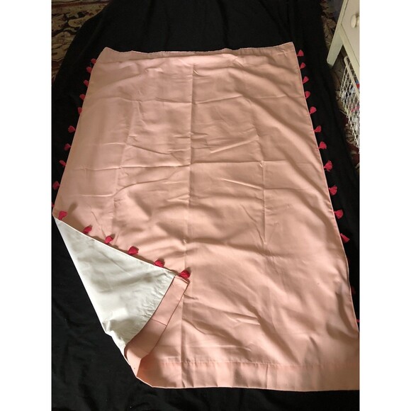 Pink Pink Lined Curtain Panels 60x40 Cotton Blend - Picture 1 of 3